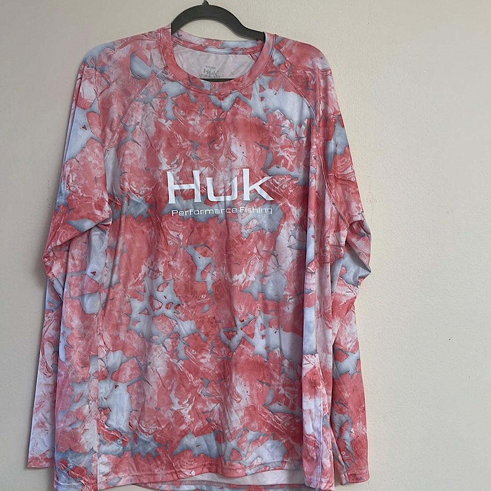 Huk Vented Mossy Oak Fracture Long Sleeve Shirt